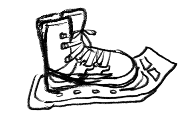 雪の奥入瀬さんぽイラスト