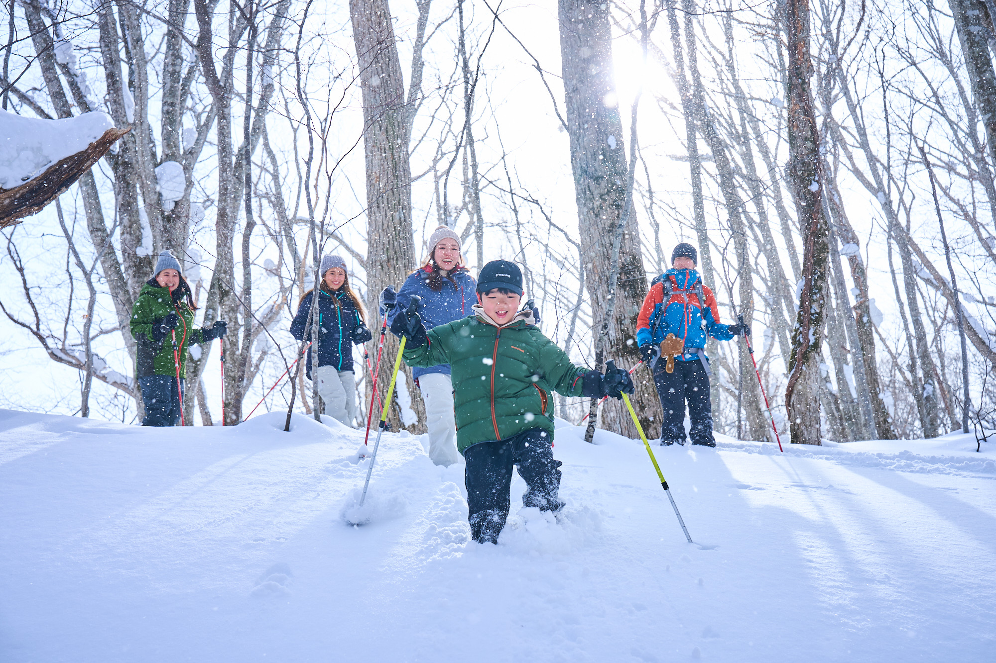 ブナの美林と蔦沼を巡るスノーシューハイキング7