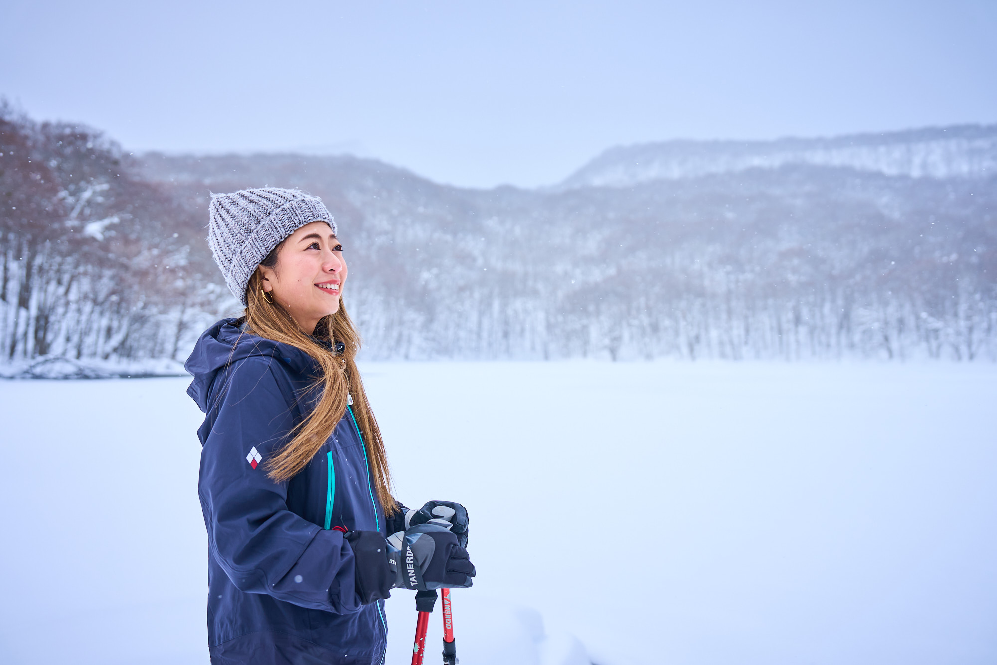 ブナの美林と蔦沼を巡るスノーシューハイキング8
